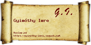 Gyimóthy Imre névjegykártya