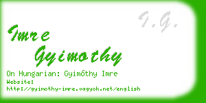 imre gyimothy business card